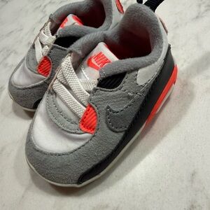 Nike Baby Grey and Orange Athletic Sneakers